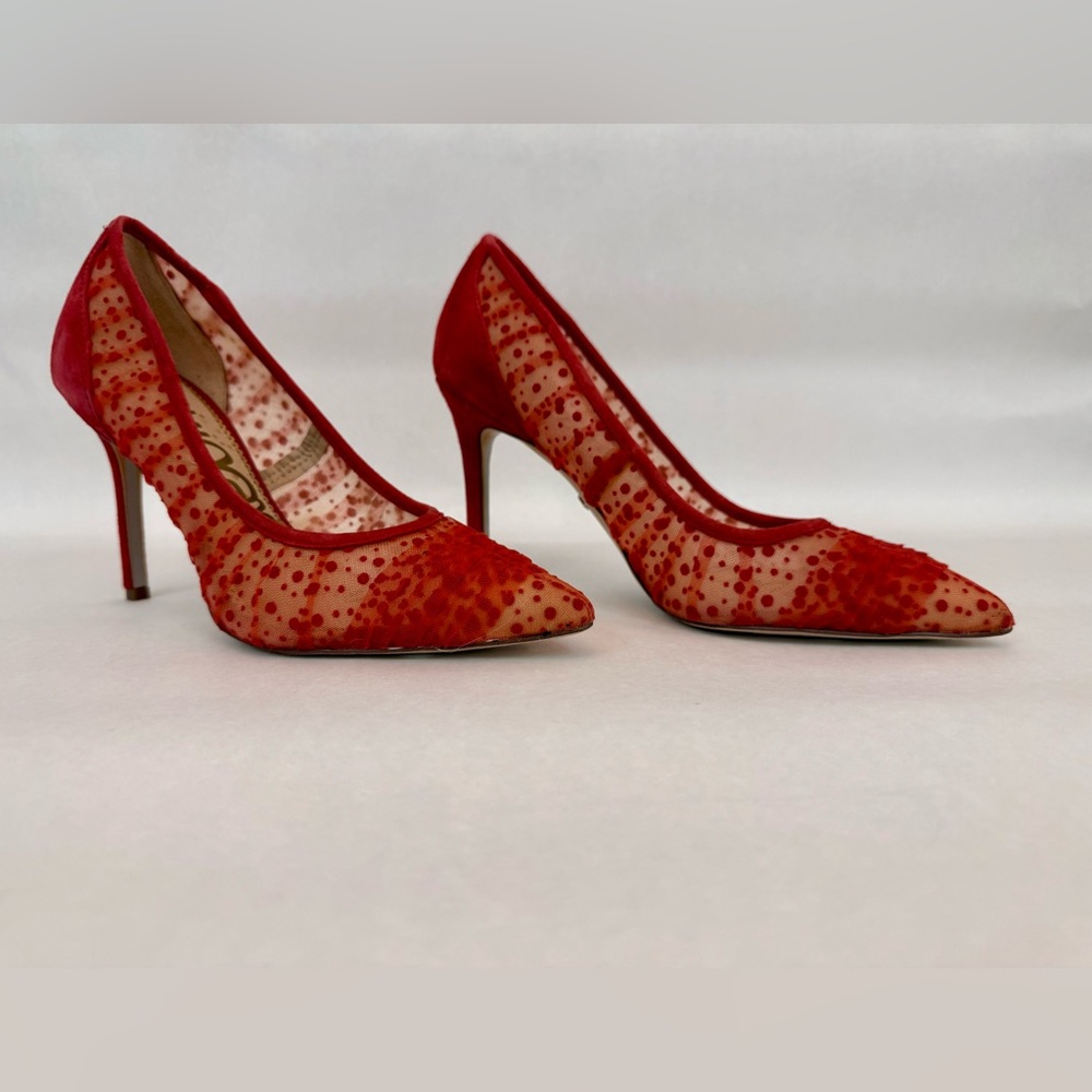 Sam Edelman Red Mesh Heels